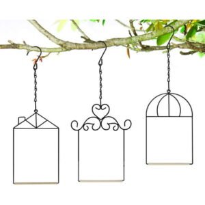 3 Pack Hummingbird Swing Hummingbird Perch Bird Swing Metal Frame Metal Frame Hummingbird Swing with Wooden Dowel Outdoor Bird Perch