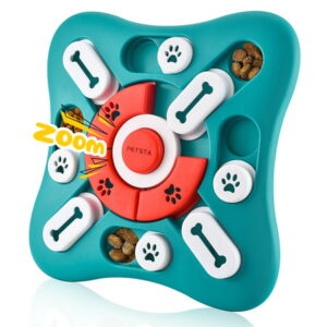 Dog Puzzle Toys, Squeaky Treat Dispensing Dog Enrichment Toys for IQ Training and Brain Stimulation, Interactive Mentally Stimulating Toys as Gifts for Puppies, Cats, Small, Medium, Large Dogs