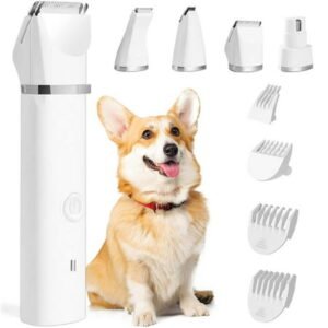 Electric Dog Clippers,Powerful Dog Grooming Clipper,Rechargeable Cordless Pet Clippers,Professional Dog Hair Trimmer Grooming Kit for Dogs Hair, Eyes, Ears, Face, Rump