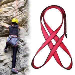 Climbing 18mm Nylon Runners 4850LB Climbing Utility Cord Rock Climbing, Creating Anchors System, Rappelling Gear, for Tree Work – Red, 60cm