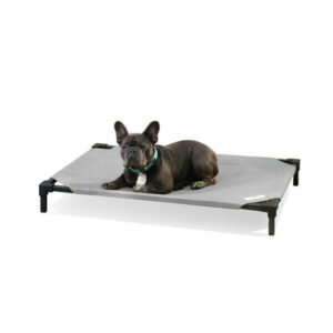 Coolaroo Cooling Elevated Dog Bed Pro, Medium, Fits in 42in Crates, Steel