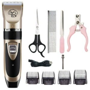 Dog Clippers, USB Rechargeable Cordless Dog Grooming Kit, Electric Pets Hair Trimmers Shaver Shears for Dogs and Cats, Quiet