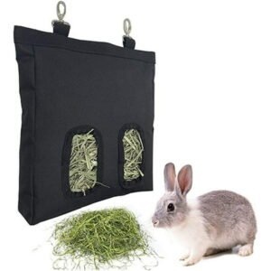 Hay Bag Hanging Pouch Feeder Holder For Rabbit Guinea Pig Small Animals Feeding Dispenser Container Pet Products Feeding Supply