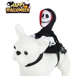 Blublu Park Halloween Dog Costume, Pet Ghost Cosplay Apparel for Party, Medium