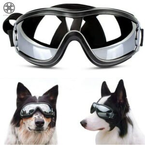 Luxtrada Dog Goggles Medium to Large Breed Dogs UV Resistant Sunglasses Snowproof Waterproof Glasses Adjustable Eyewear for Long Snout Dogs