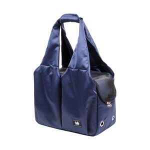 TBOLINE Travel Shoulder Bag Waterproof Small Cat Dog Carrier Handbag (Navy Blue)