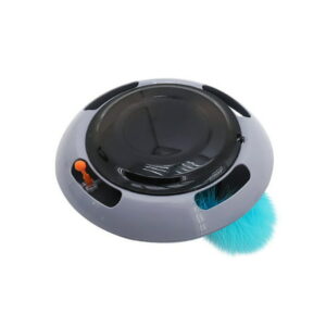 Interactive UFO Cat Toy UFO Automatic Kitten Toy Funny Cat Toy With Rotating Feather