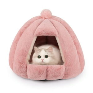 Lucky Monet Cozy Pet Bed Cat Cave with Removable Cushion for Cats Small Dogs