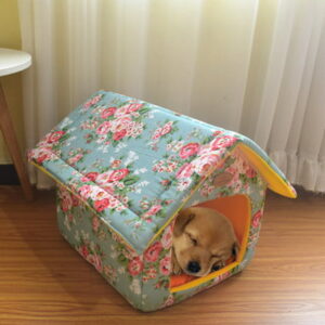 SuoKom Portable Indoor Pet Bed Dog House Soft Warm and Comfortable Cat Dog Sweet Room