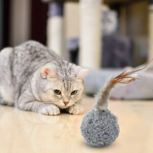 Cat Playing Toy Plush With Feather, Cat Plush , For Cat Kitten