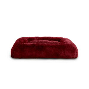 Vibrant Life Furry Bolster Large Dog Bed, Red, 36″ x 27″