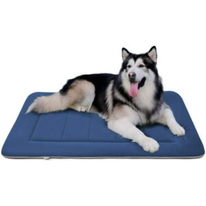 PROCIPE 47″ Dog Bed Crate Pad Mat Washable Anti Slip Cushion Extra Large Dark Blue