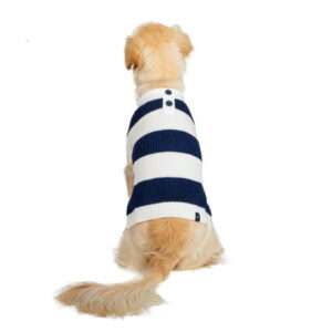 Gap Pet, Dog Clothes, Blue Striped Henley Pet Sweater