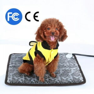 Pet Electric Bed Mat Heating Pad Large Indoor Outdoor Waterproof Heated Cushion for Dog Cat,110V US PLUG,17.7″x 17.7″