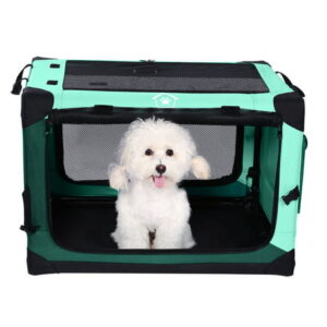 Portable Travel Folding Dog Crate Cat Pet Cage 4 Doors Soft Kennel Carrier House