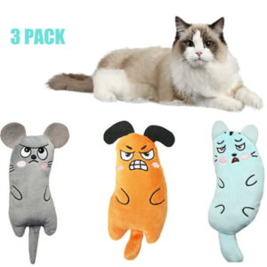 Cats Catnip Toys,Realistic Cute Animal Interactive Toys for Kitty Pets,3PCS