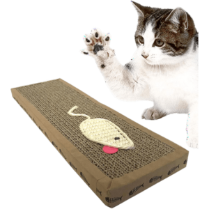 Dependable Industries Cat Scratch Cardboard Catnip Scratching Pad Scratcher Lounge Sofa Bed Post Interactive Cat Toy