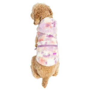 Justice Pet Polyester Sherpa Tie-Dye Dog Hoodie, L