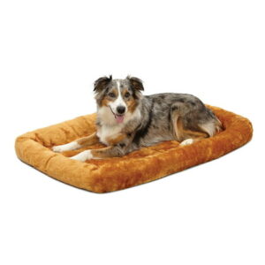 MidWest QuietTime Pet Bed & Dog Crate Mat, Cinnamon, 42″