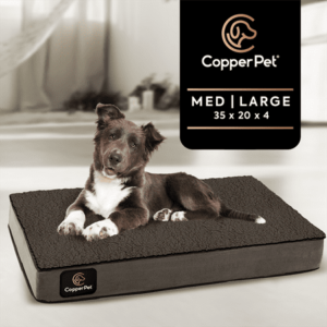 CopperPet Orthopedic Pet Beds for Medium and Large Dogs. Super Soft, Plush and Comfy Dog Beds