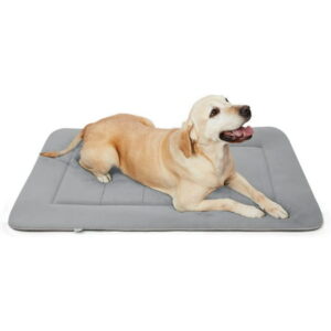 PROCIPE Dog Bed Crate Pad Washable Kennel Mat Anti Slip Pet Cushion 36″x 23″ Light Grey