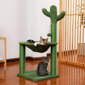 UBesGoo Catcus Cat Climbing Tree, Green