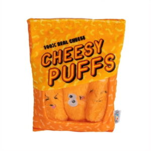 Outward Hound Plush Dog Toys, Puzzle Snack Bag Cheese Puff Dog Toy