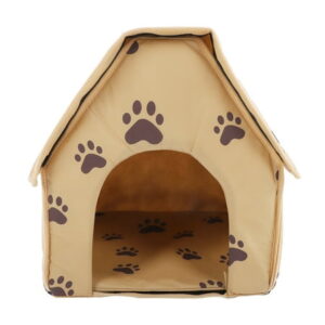 Heat Preservation Large Pet House, Foldable Dog BedCat House, For Dog Cat Outdoors Home Brown