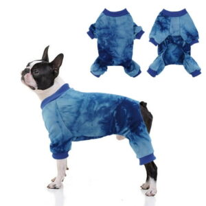 Kuoser Tie Dye Dog Sweatershirt 4 Legs Dod Coat Soft Breathable Stretchy Cotton Pajamas, Vest for Puppy,Cat,Small Medium Large Dog