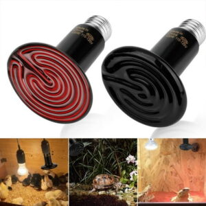 2 Pack 100W Ceramic Heat Lamps, TSV Infrared Heat Emitter Bulbs for Reptiles, Amphibians