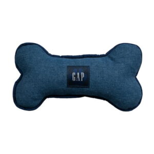 Gap Pet, Dog Toys, Plush Denim Bone Shaped Squeaker Gap Pet Toy, Blue, OS