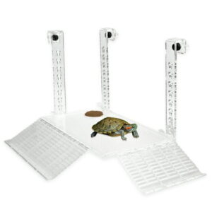 Saim Turtle Aquarium Rest Table, Turtle Pet Turtle Ramp Load-Bearing 3.5KG, Acrylic,Transparent