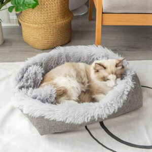 Cat Bed for Indoor Cats, Foldable Washable Cat Beds, Cat Beds for Indoor Cats or Small Dogs, Puppy, Kitty, Kitten, Rabbit