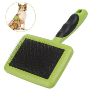 Large Slicker Brush for Dogs, Extra Long Pin Slicker Brush, Firm Grooming Brush, Comfortable Dematting Brush for Removing Long and Loose Hair