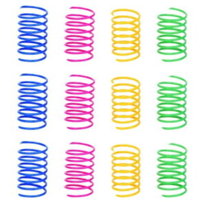 40Pcs Cat Spring Toys Rubber Springs Pet Teaser Toys Cat Interactive Toys