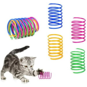 4 packs Cat Colorful Springs Toys, Cat Creative Toys for Kittens Cat Interactive Toys to Kill Time