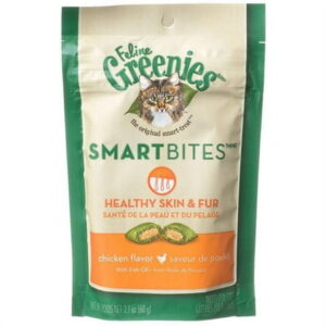 Greenies Greenies SmartBites Healthy Skin & Fur Chicken Flavor Cat Treats 2.1 oz Pack of 2