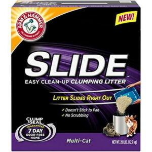 Church & Dwight Arm & Hammer Slide Multicat Clumping Cat Litter – 28 lbs Gray