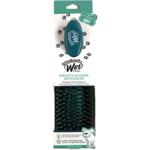 Wet Brush Pet Brush, Smooth & Shine Dog and Cat Brush – Teal, Pet Detangler, Soft, shiny and painless grooming, wears and massages for a healthy, with 45% less breakage and 55% less effort for 100%