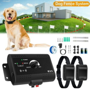 iMounTEK Electric Dog Fence System Underground Dog Fence System Pet Tone Shock Boundary Containment Water Resistant Collar Receiver for Small Medium Large Dogs