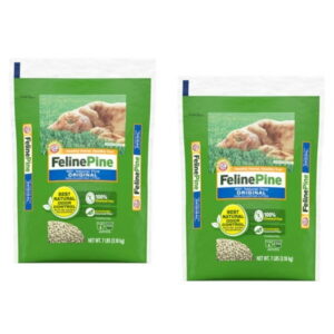 Arm & Hammer Feline Pine 100% Natural Original Non-Clumping Cat Litter, 7 Lbs. – Pack of 2