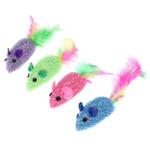 Hemoton 10pcs Cat Color Tail Mouse Cat Lifelike Little Mouse Random Color Funny Cat Toy Pet Supplies