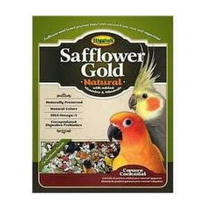 Higgins Safflower Gold Conure & Cockatiel Bird Food, 25 Lb