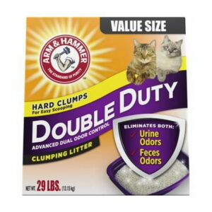 Arm & Hammer 718032 24 lbs Double Duty Advanced Dual Odor Control Clumping Litter