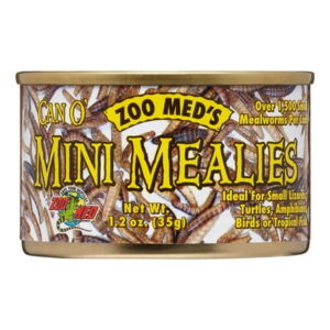 Zoo Med Can O’ Mini Mealies Reptile Food, 1.2-Ounce