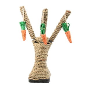 Cat Kitty Kitten Tree Scratcher Scratching Posts Pet Animal Climbing Frame Tree with Carrots Play Funny Toys