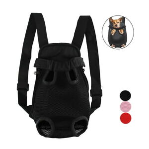 Dog Cat Carrier Backpack Adjustable Frontpack Carrier Outdoor Travel Bag Legs Out Easy-Fit for Small Medium Pets Puppiies