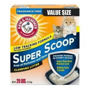 Arm & Hammer 29 lbs Fragrance Free Super Scoop Clumping Litter