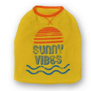 Vibrant Life Polyester Sunny Vibes Dog T-Shirt, Yellow, Medium