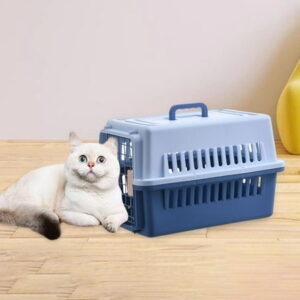 Hard Sided Pet Carrier Nests Case Dog Travel Kennel for Cat Small Medium Dog Blue